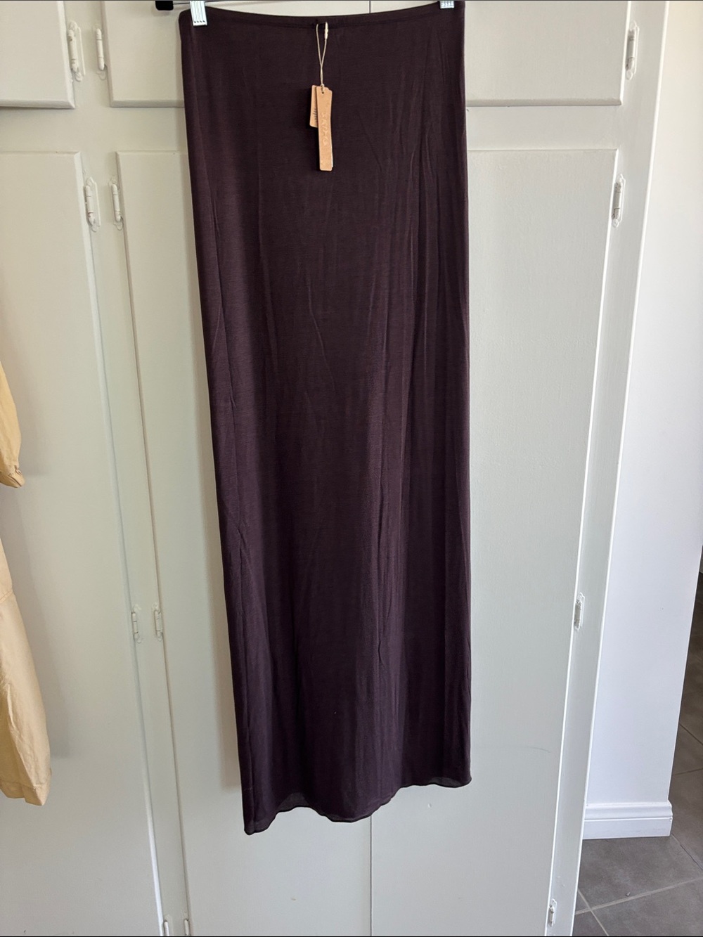 Skims NWT Lightweight Women’s Maxi Skirt in Dark Eggplant XL